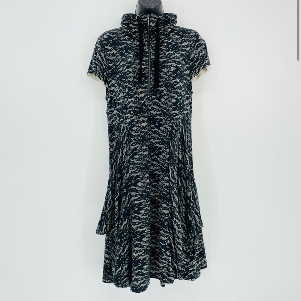 Kensie black lace overlay jersey dress - medium